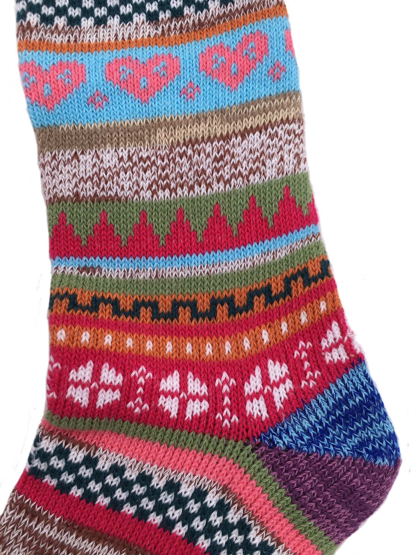 Ladies Norwegian Cozy Cotton SOCKS, Supersoft Prewashed, Colourful, Nordic Style Design