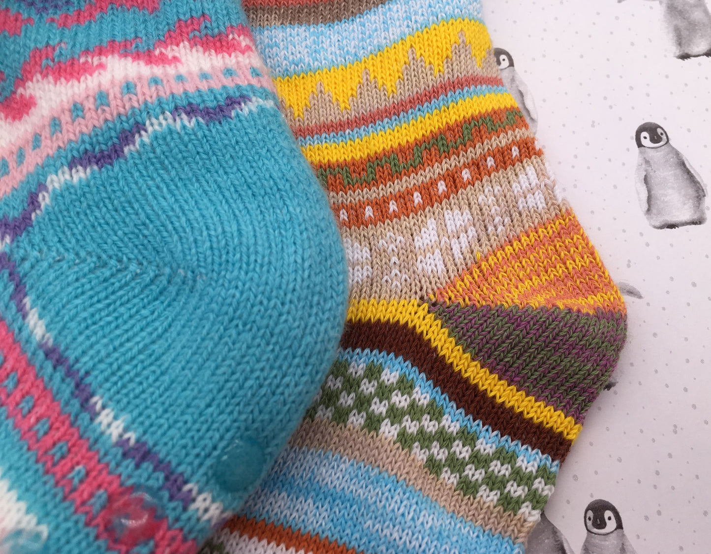 Ladies Norwegian Cozy Cotton SOCKS, Supersoft Prewashed, Colourful, Nordic Style Design