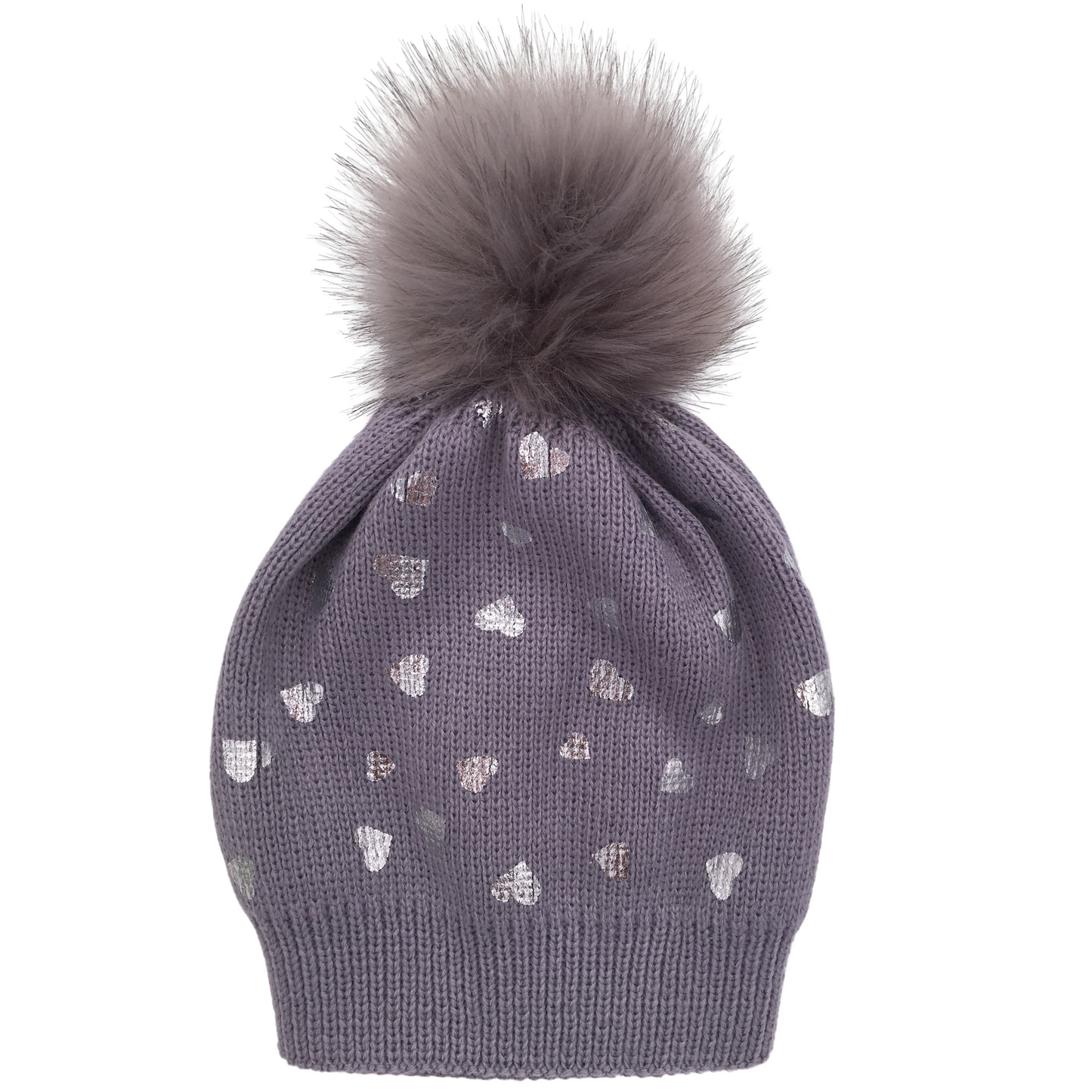 Girls Sequin Knitted Fashion Winter Beanie Hat Winter Warm Hat with Pompom & Acrylic Lining