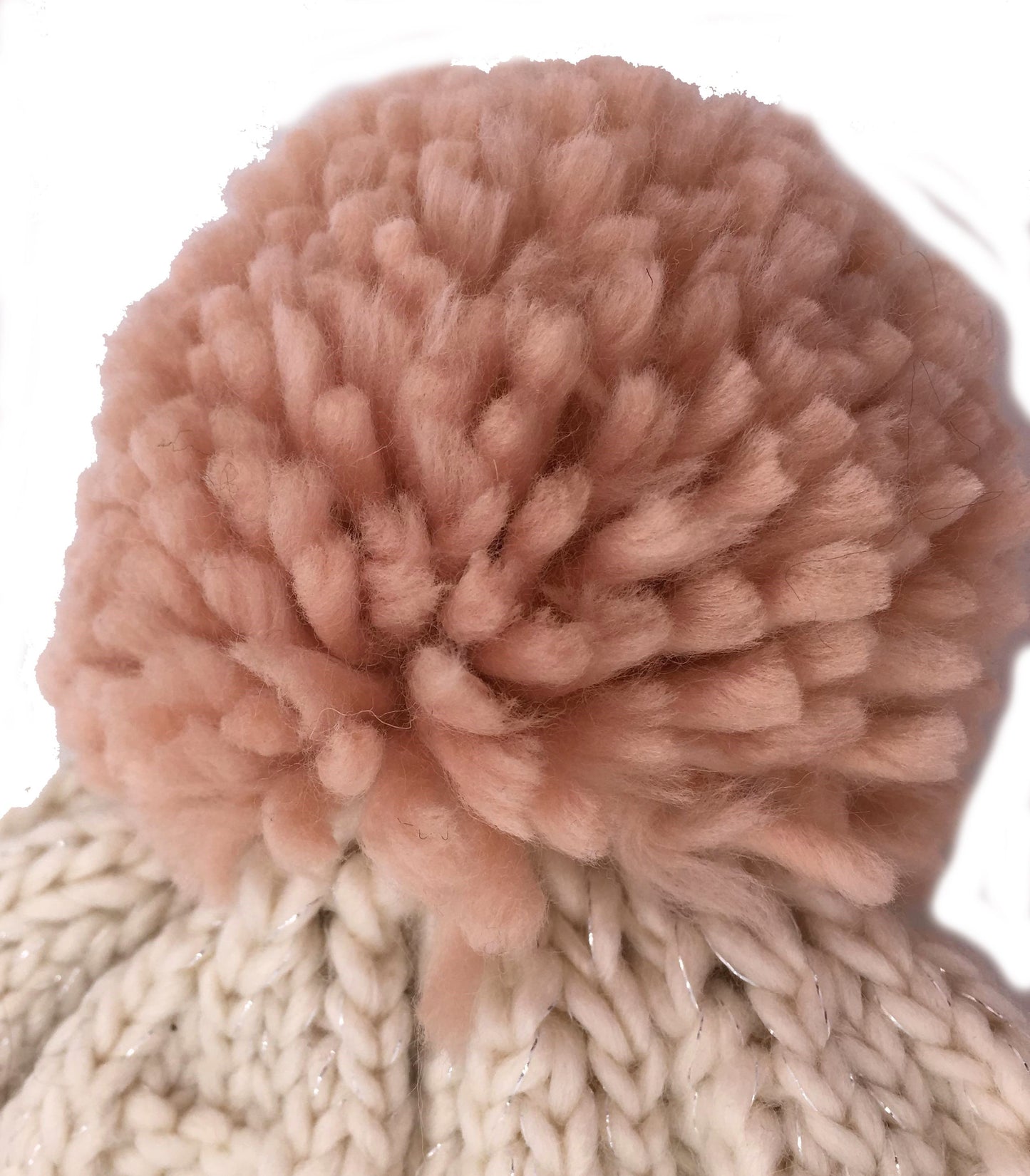 Girls Knitted Fashion Winter Beanie Hat Winter Warm Hat with Pompom with Lining