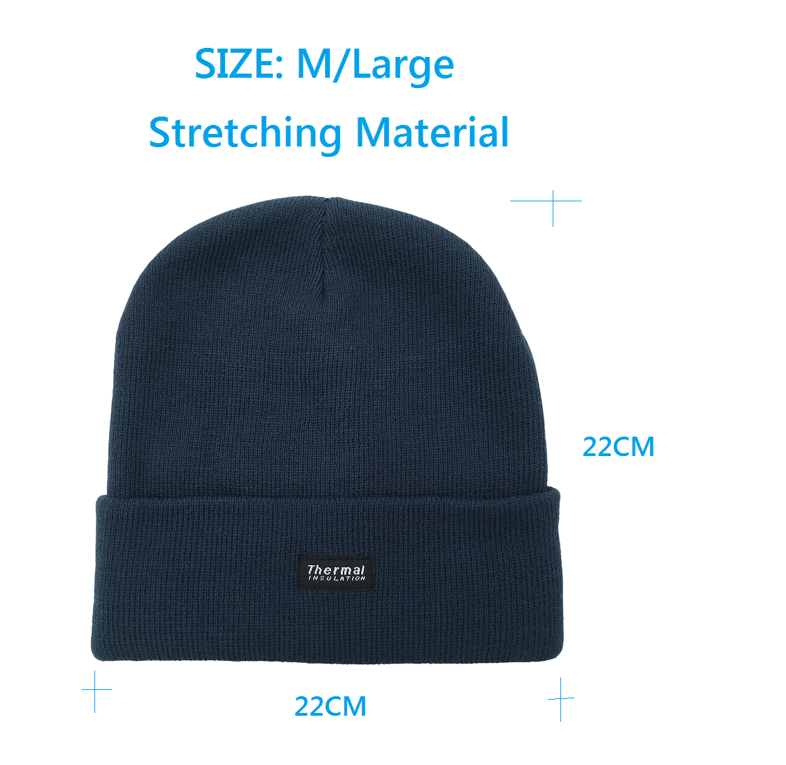 MENS ADULTS Winter Warm Thermal Knitted Beanie Hat with Lining 2 LAYERS