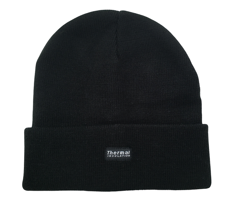 MENS ADULTS Winter Warm Thermal Knitted Beanie Hat with Lining 2 LAYERS