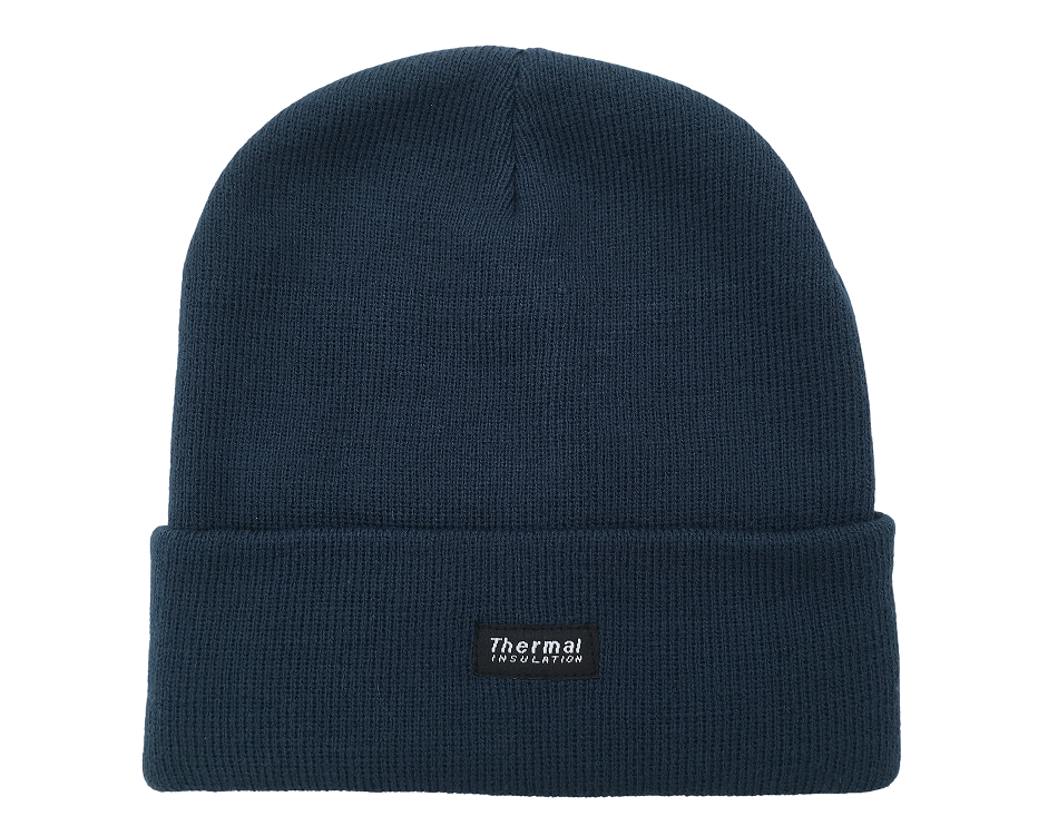 MENS ADULTS Winter Warm Thermal Knitted Beanie Hat with Lining 2 LAYERS