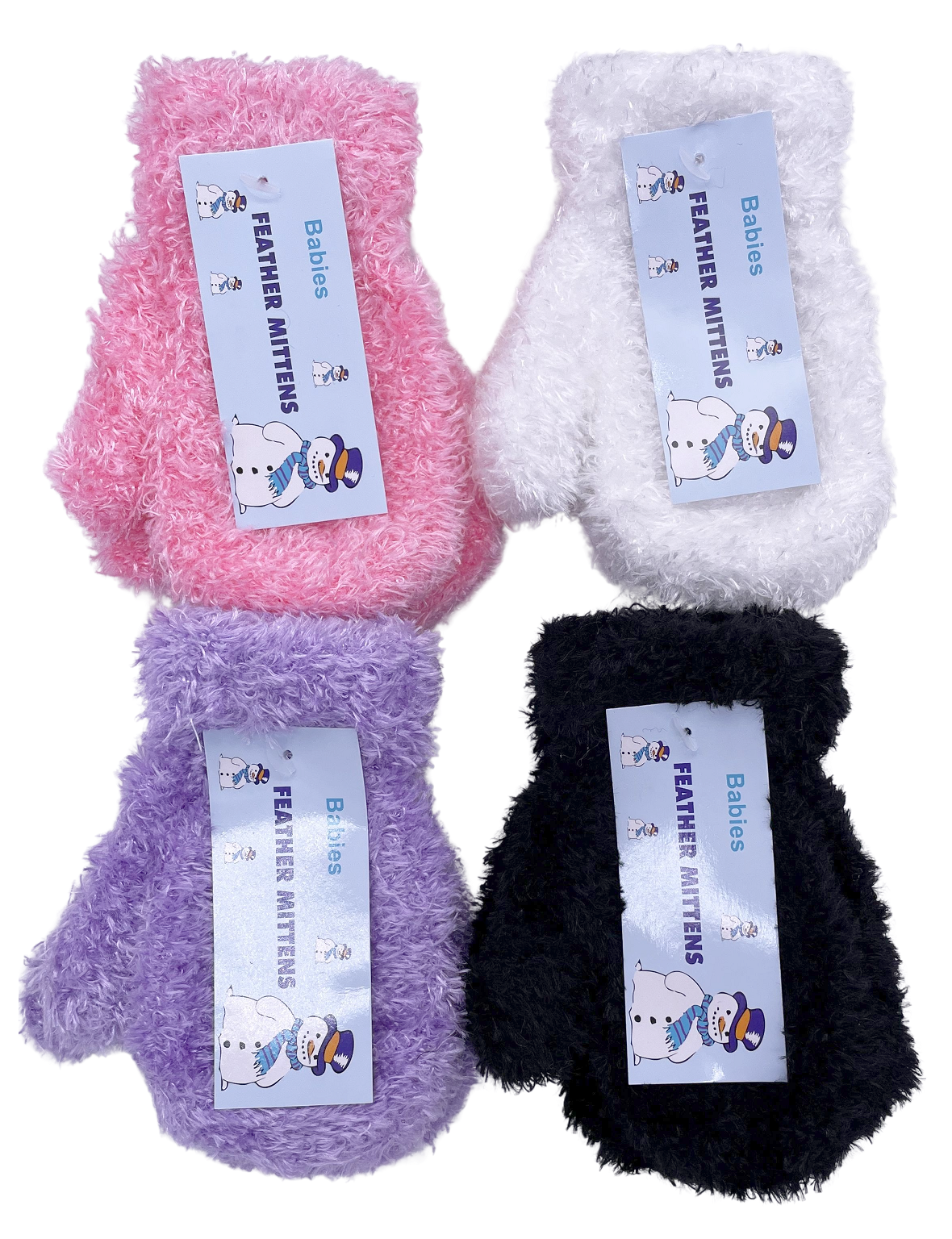 Baby Mitten Fluffy Feather Cosy Warm Gloves Luxuriously fluffy and soft feel