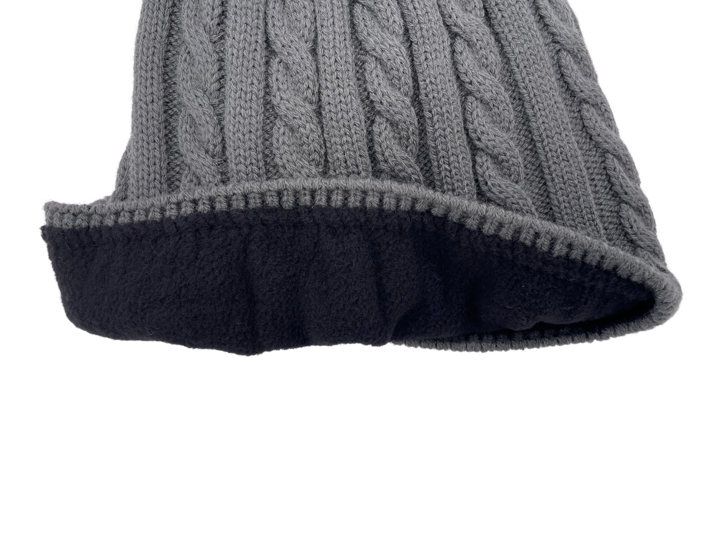 Mens Winter Knitted Rib Beanie Hats with Fleece Lining 3958