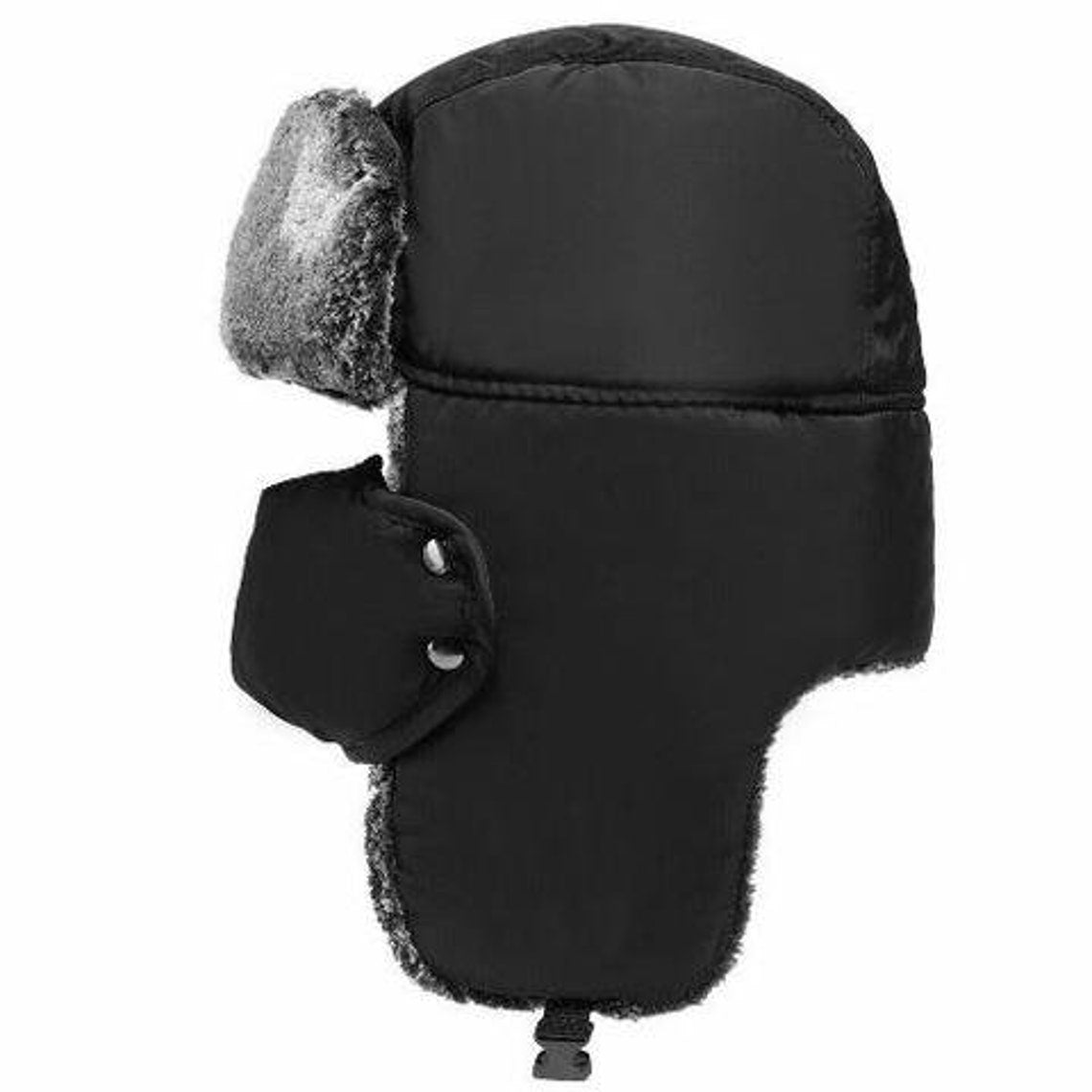 Adults Waterproof Thermal Trapper Hat with Mouth Covering Feather Lined Winter Hat