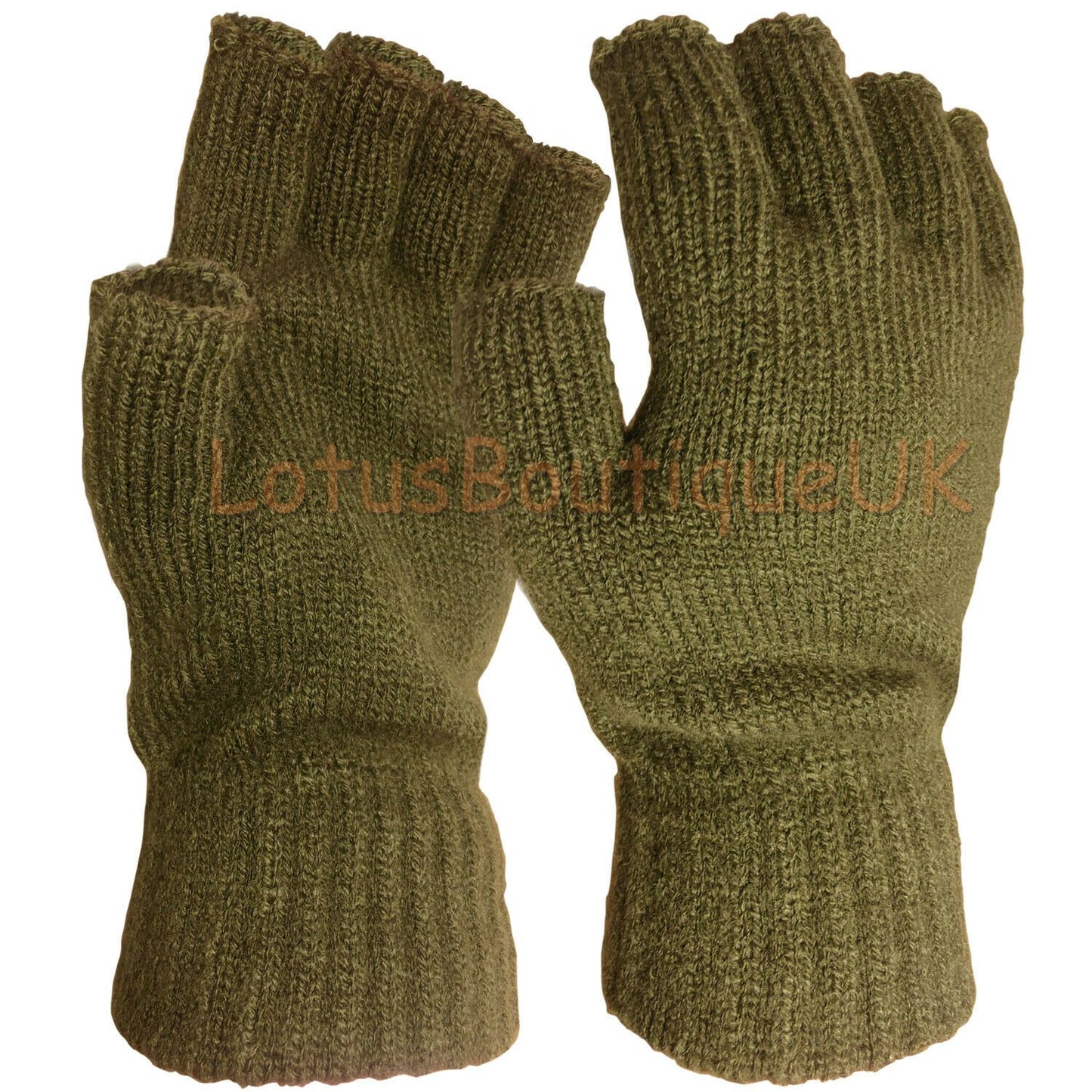 Thermal FINGERLESS GLOVES Unisex Mens Women Knitted Warm Winter Half Finger COZY