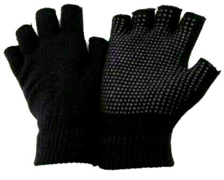 1-3Pairs Finger & Fingerless Gripper Gloves Unisex Adult Half Finger Magic Touch One Size