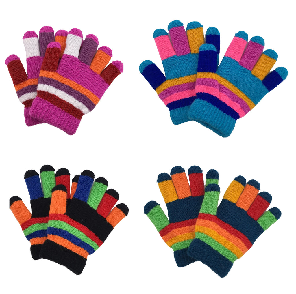 New Kids Girls Boys Childrens Toddlers MAGIC Winter Stretch GLOVES KIDS with Lining