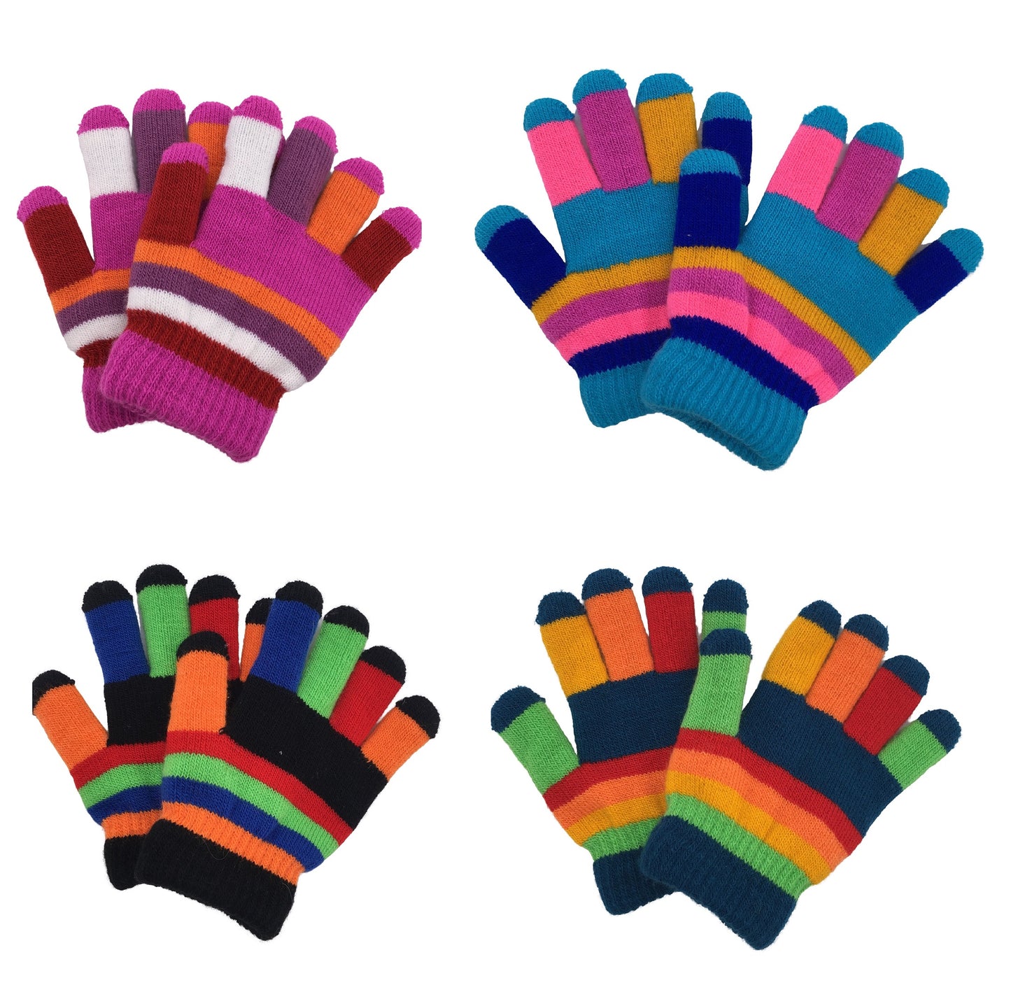 New Kids Girls Boys Childrens Toddlers MAGIC Winter Stretch GLOVES KIDS with Lining