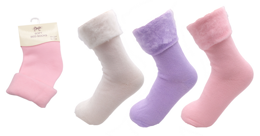 Ladies Women's Brushed Thermal Snuggle Sleep Bed Socks Soft Extra Warm UK 4-6