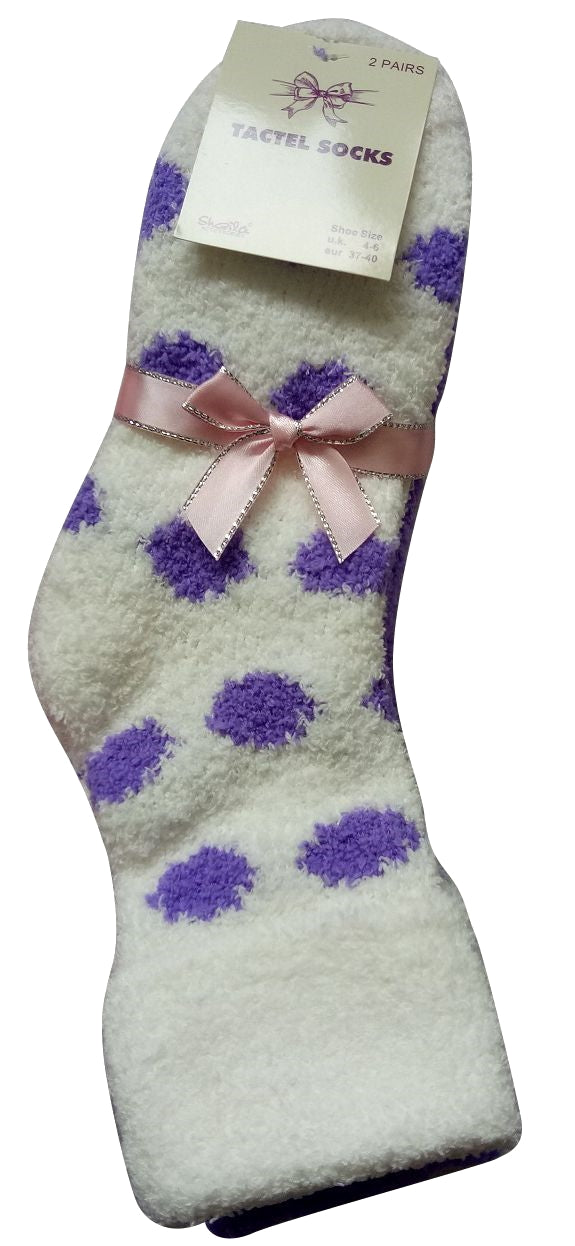 Ladies Women's Soft Tactel Socks Soft Extra Warm UK 4-6, 2 pairs