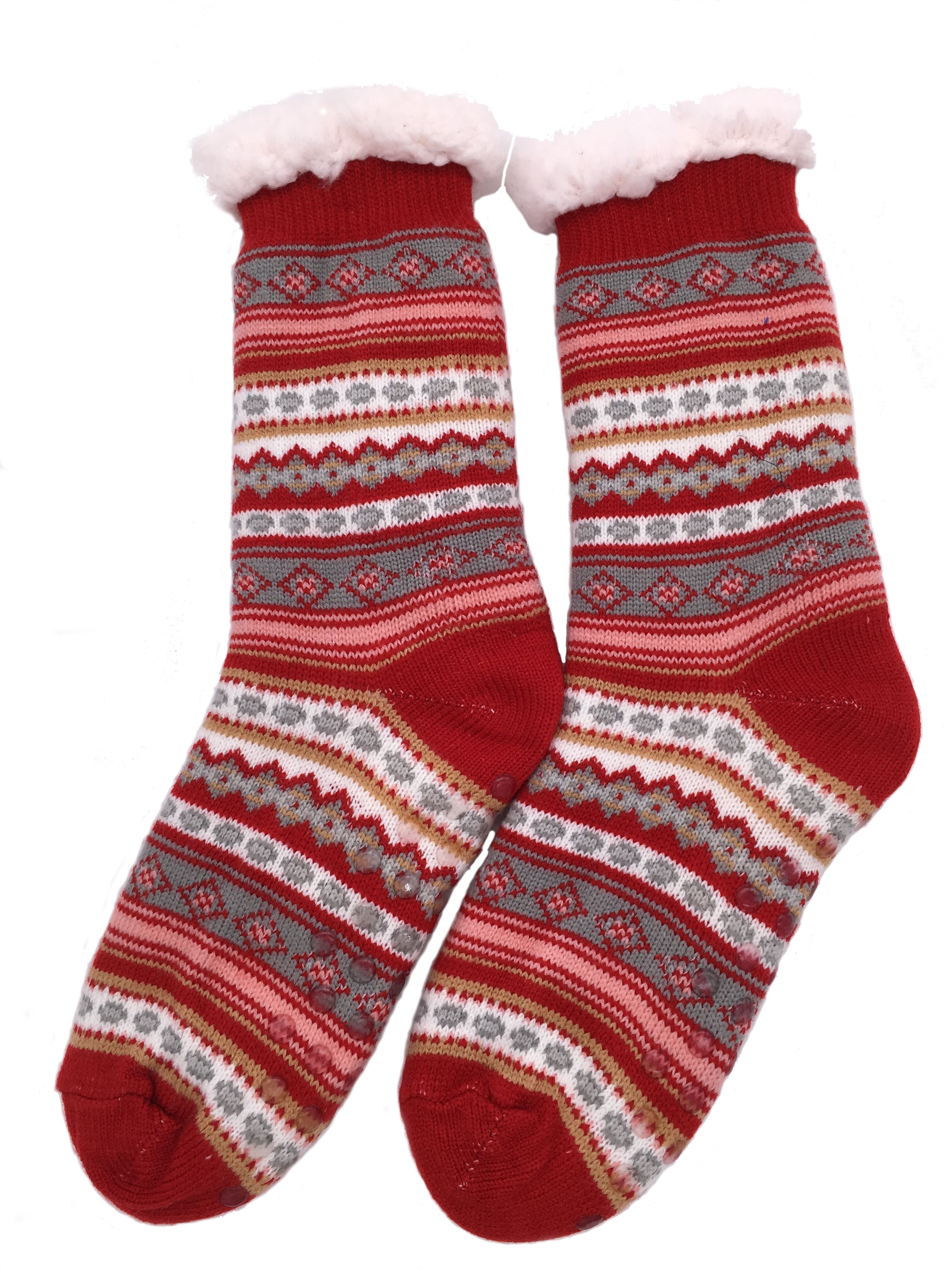 Ladies Fluffy Slipper Socks Fleece Cute Warm Soft Cosy knitted Anti-slip Winter Warmer