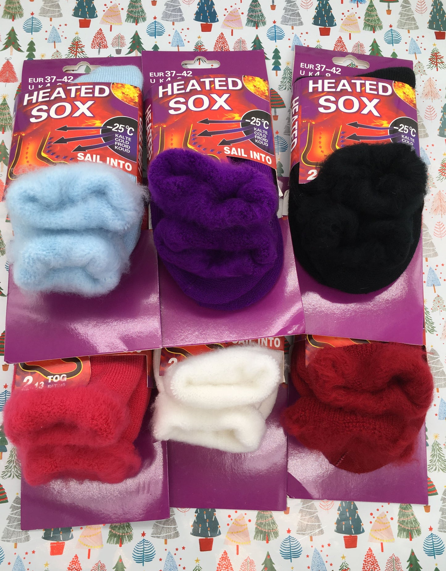 Ladies Women Heated Heavy Winter Hot Warm Thermal Boots Heavy Duty Socks Size 4-8 37-42