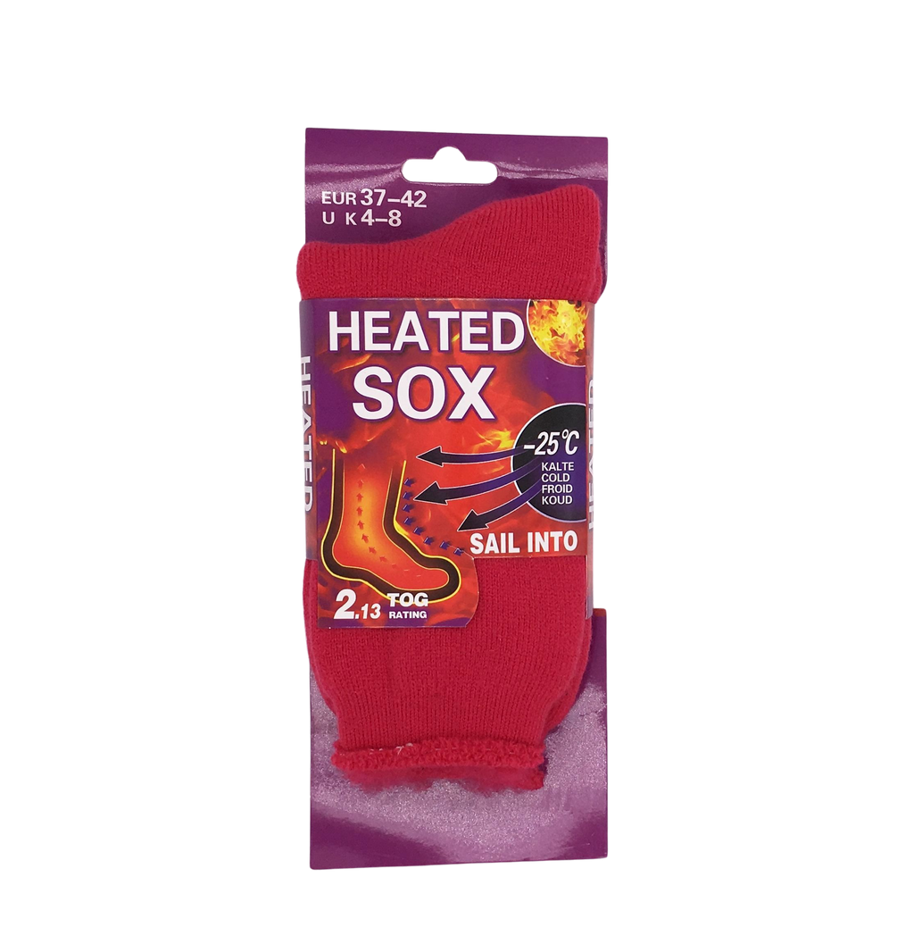 Ladies Women Heated Heavy Winter Hot Warm Thermal Boots Heavy Duty Socks Size 4-8 37-42