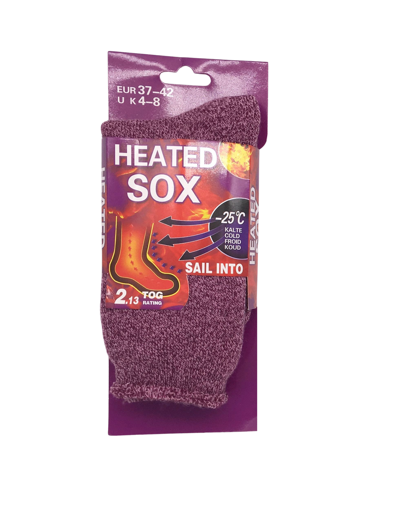 Women Heated Heavy Winter Hot Warm Thermal Boots Heavy Duty Socks Size 4-8 37-42