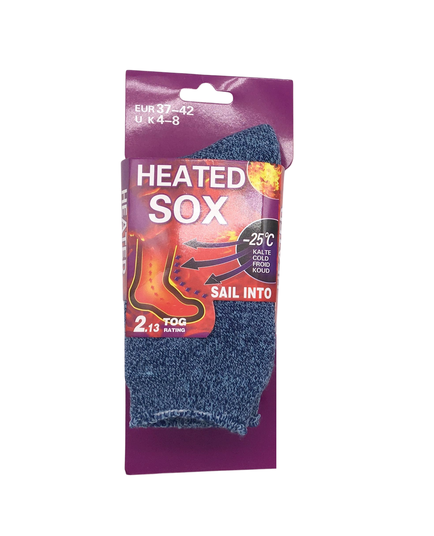 Women Heated Heavy Winter Hot Warm Thermal Boots Heavy Duty Socks Size 4-8 37-42