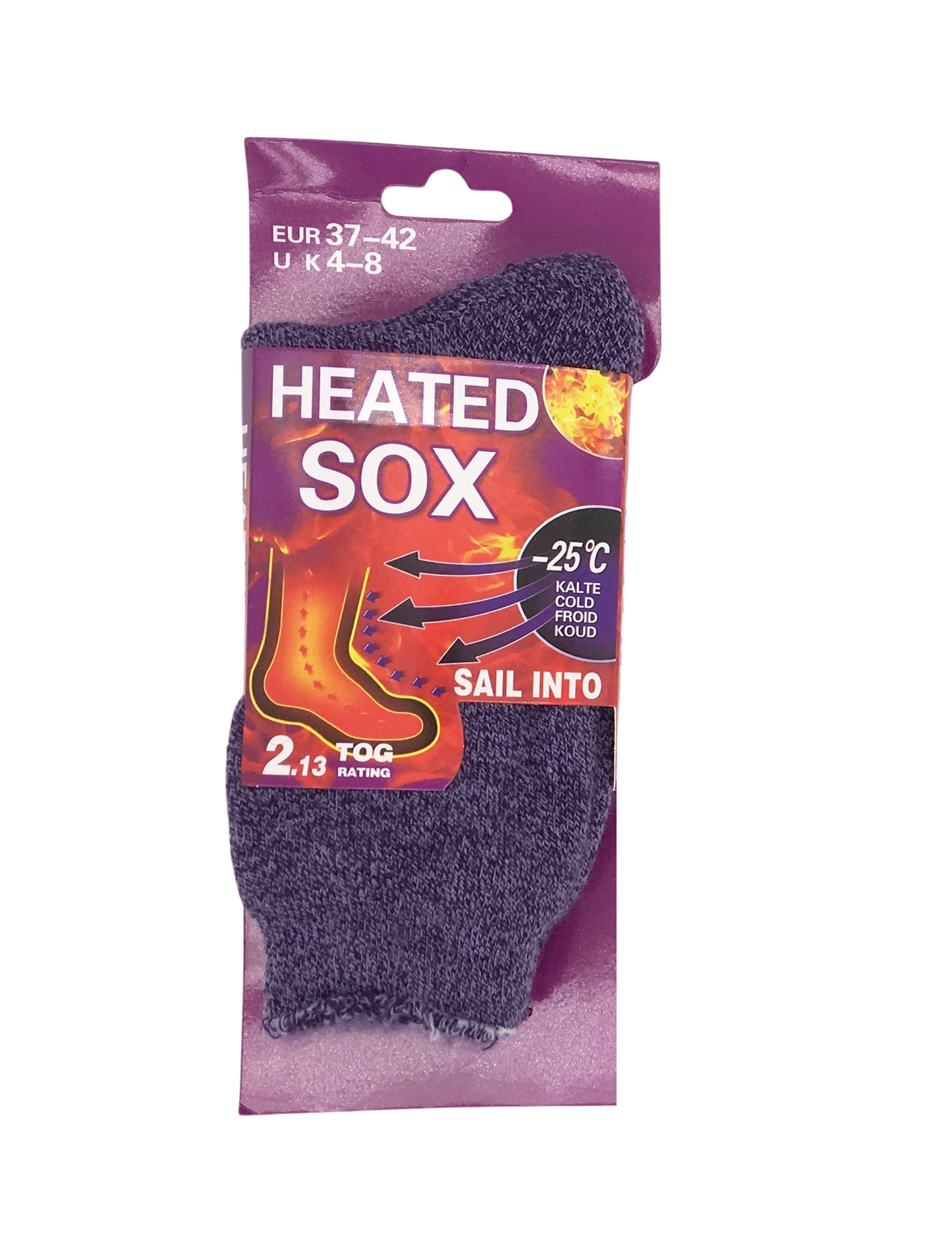 Women Heated Heavy Winter Hot Warm Thermal Boots Heavy Duty Socks Size 4-8 37-42