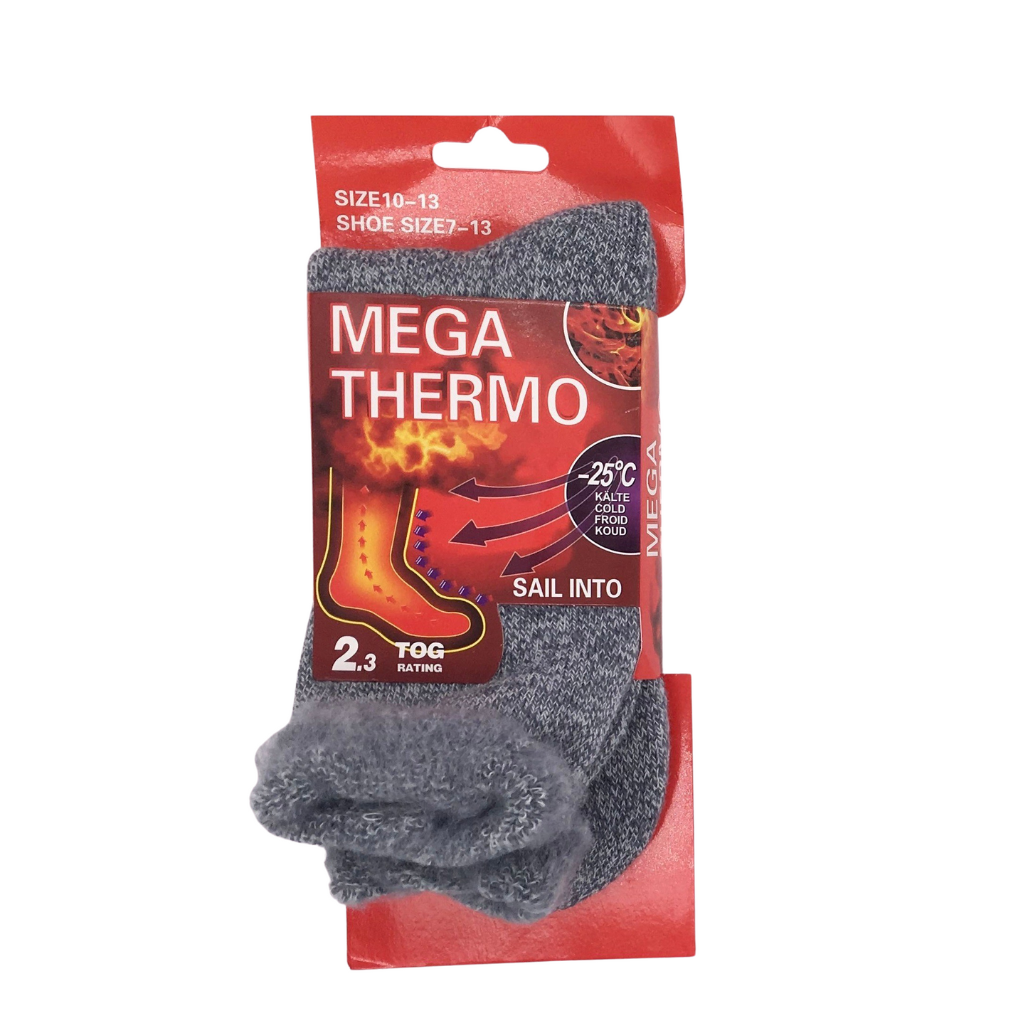MENS Heated Winter Hot TOG Warm Thermal Boots Heavy Duty Socks Big Size 10-13
