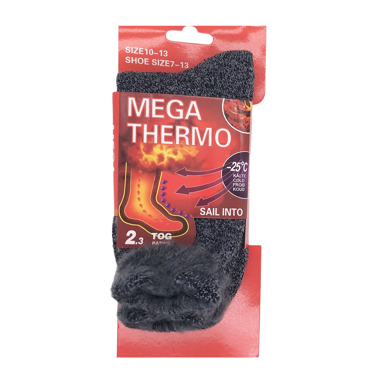 MENS Heated Winter Hot TOG Warm Thermal Boots Heavy Duty Socks Big Size 10-13