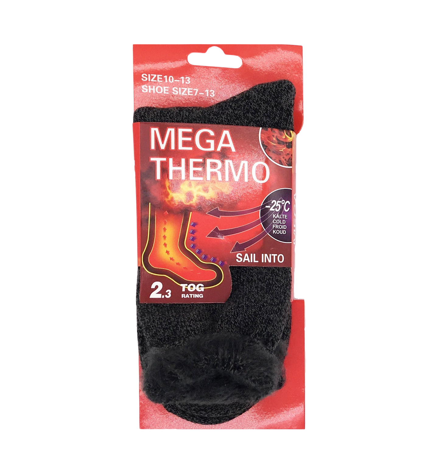MENS Heated Winter Hot TOG Warm Thermal Boots Heavy Duty Socks Big Size 10-13