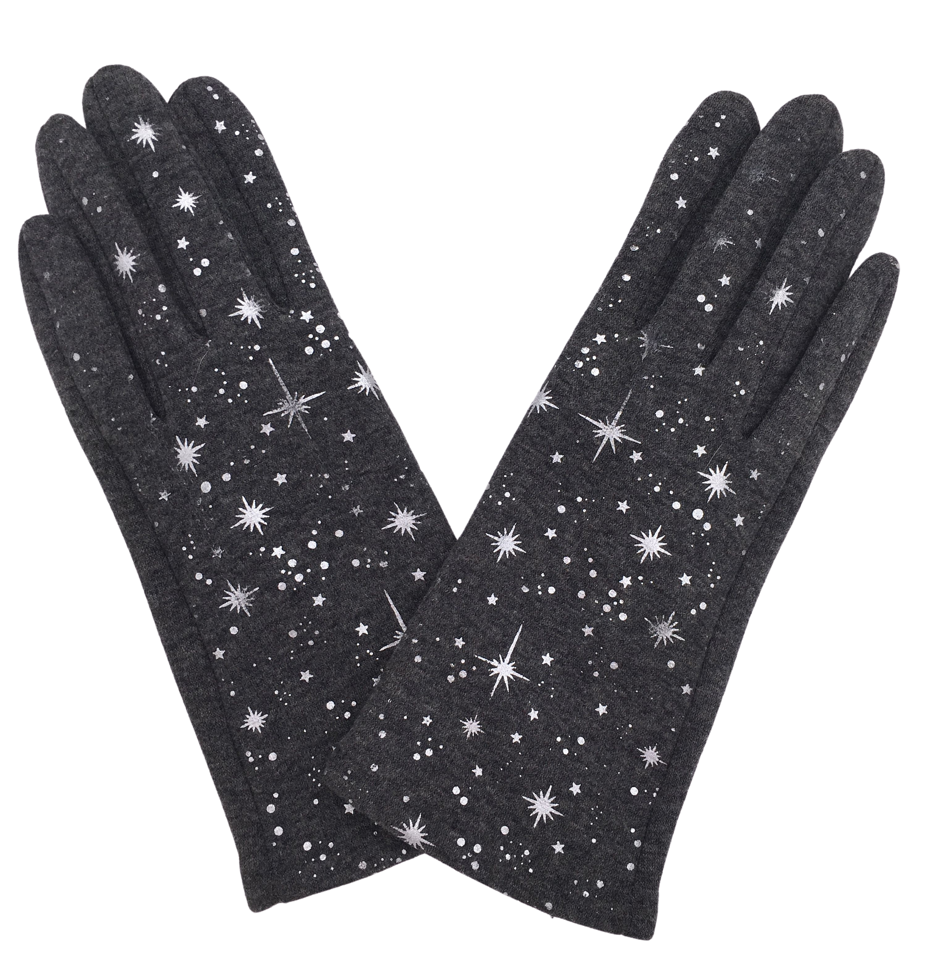 Ladies Winter Fashion Gloves Cosy Featuring Glitter &Pearl, Print Design