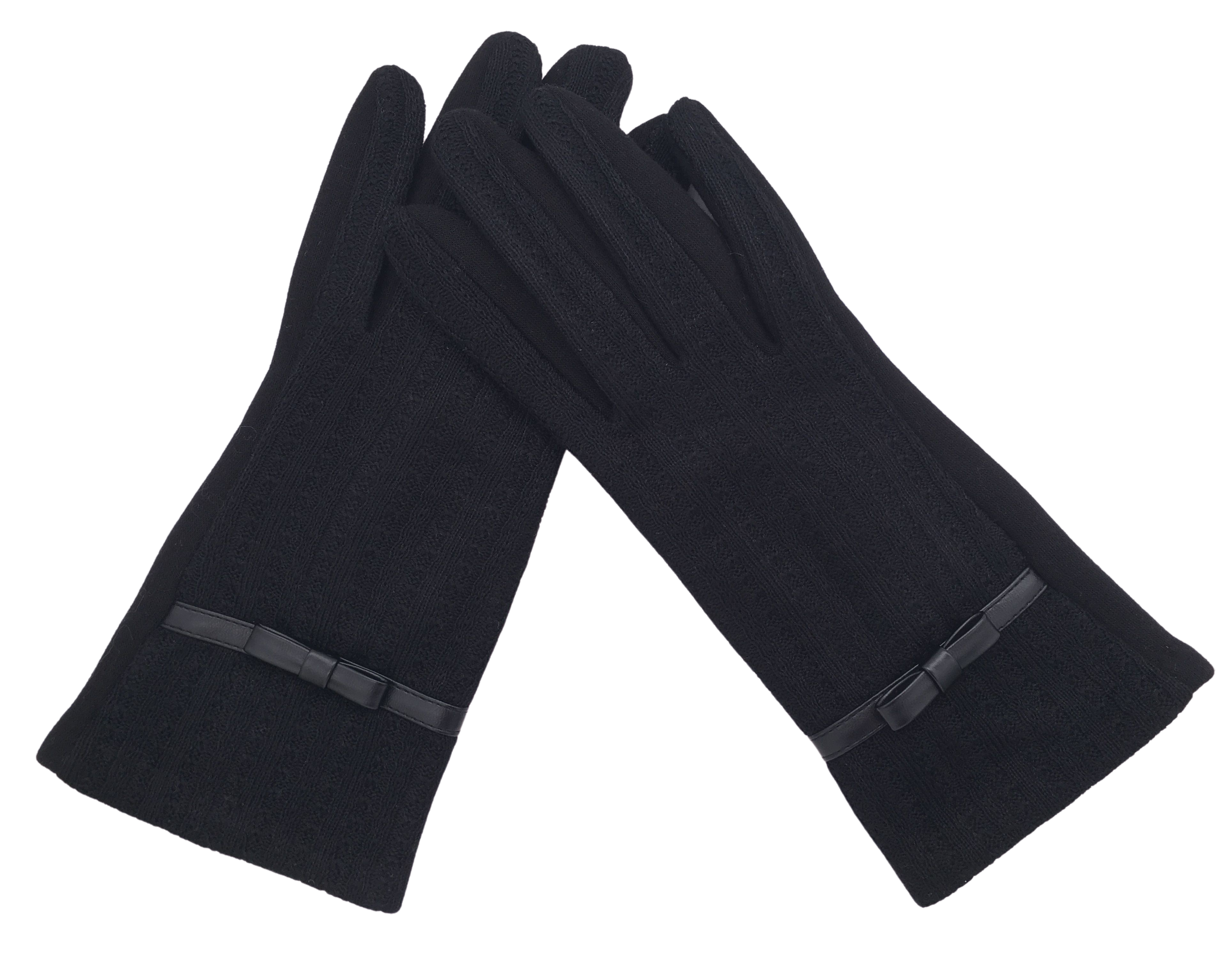 Ladies Winter Fashion Gloves Cosy Featuring Glitter &Pearl, Print Design