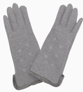 Ladies Winter Fashion Gloves Cosy Featuring Glitter &Pearl, Print Design