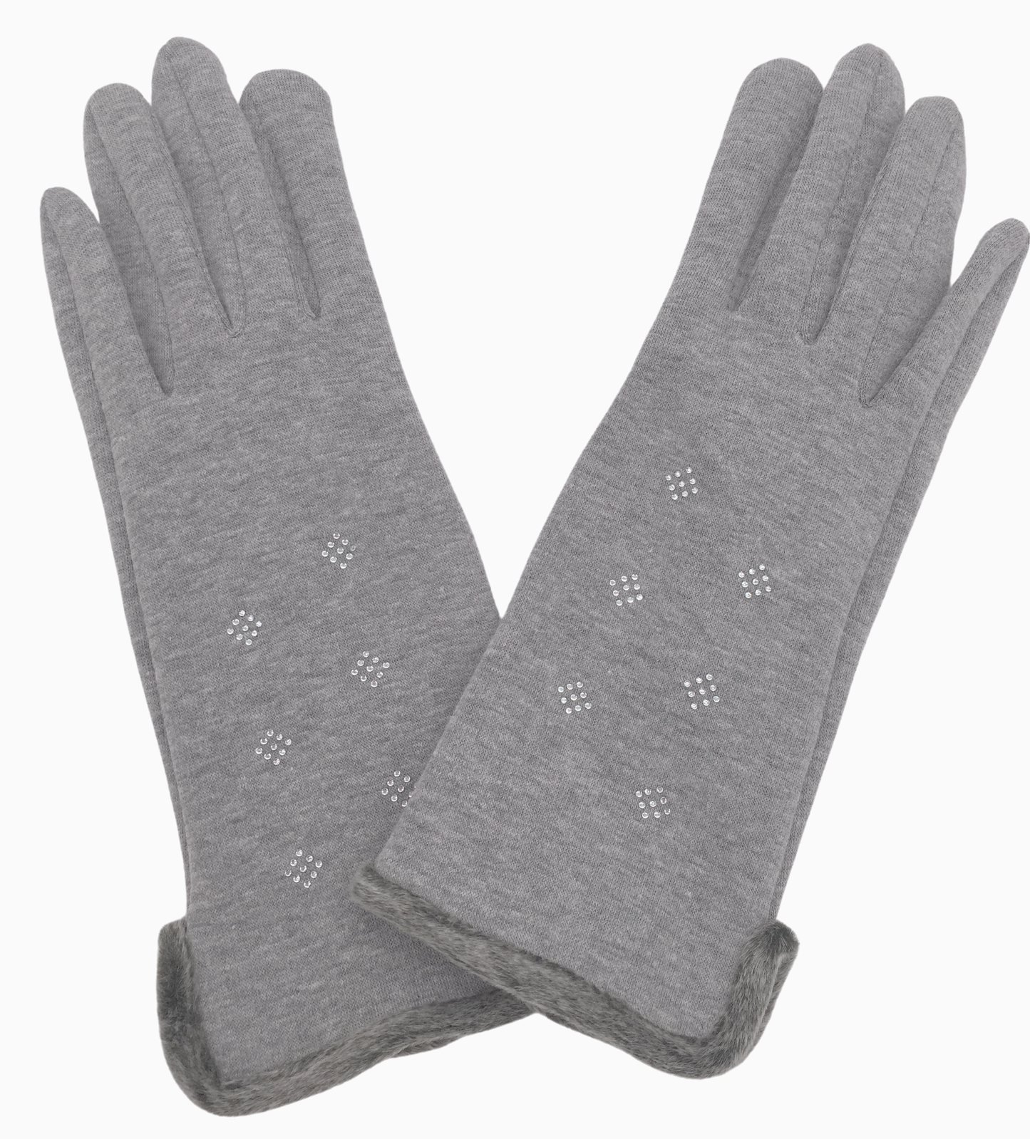Ladies Winter Fashion Gloves Cosy Featuring Glitter &Pearl, Print Design