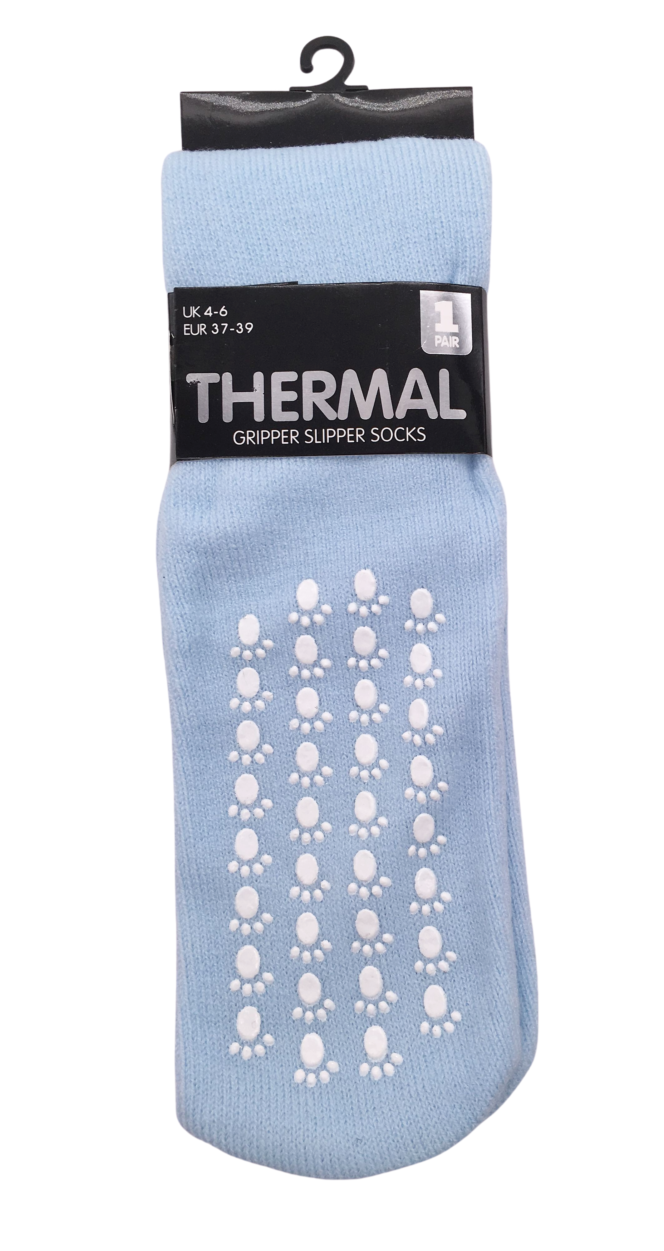 Ladies Womens THERMAL GRIPPER SLIPPER socks Lounge Wear Winter Warmth Size 4-6