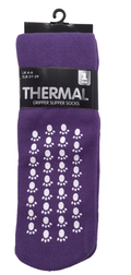 Ladies Womens THERMAL GRIPPER SLIPPER socks Lounge Wear Winter Warmth Size 4-6