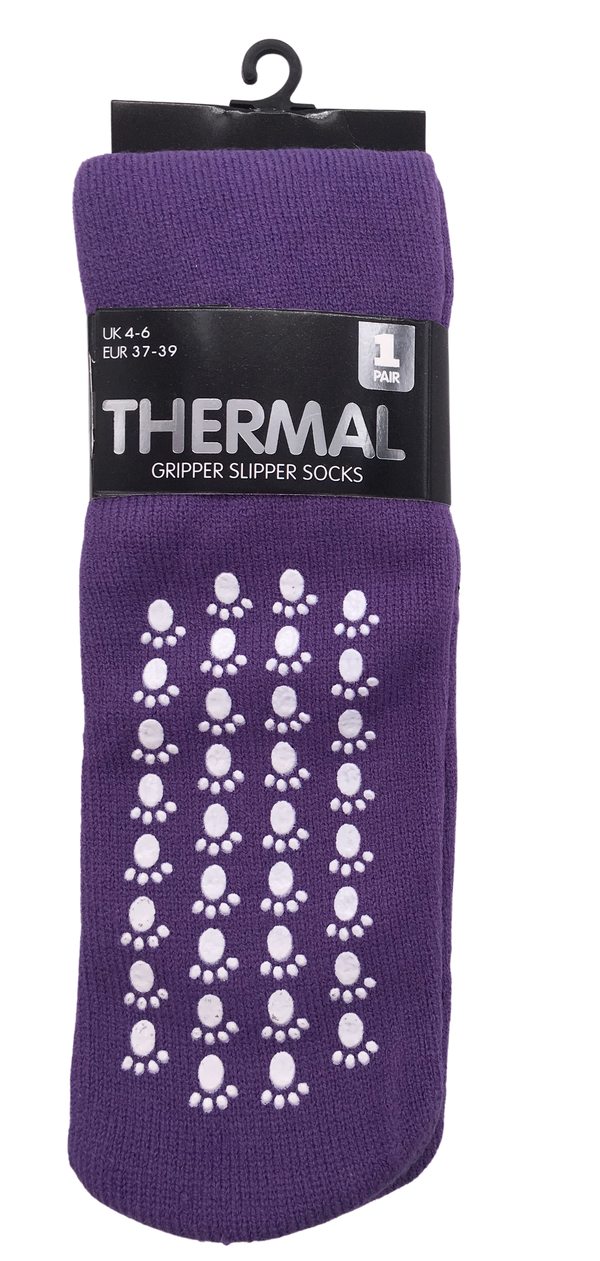 Ladies Womens THERMAL GRIPPER SLIPPER socks Lounge Wear Winter Warmth Size 4-6