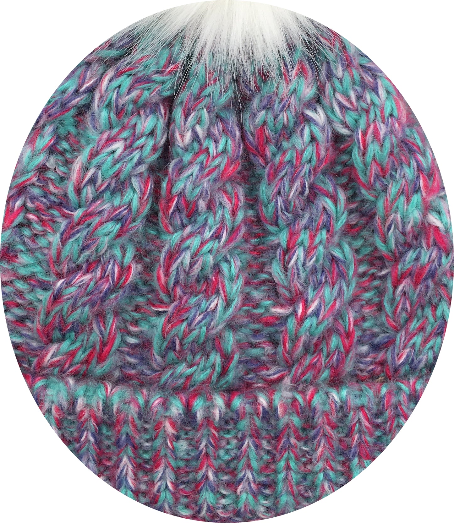 Girls Knitted Fashion Winter Beanie Hat Winter Warm Hat with Pompom with Lining