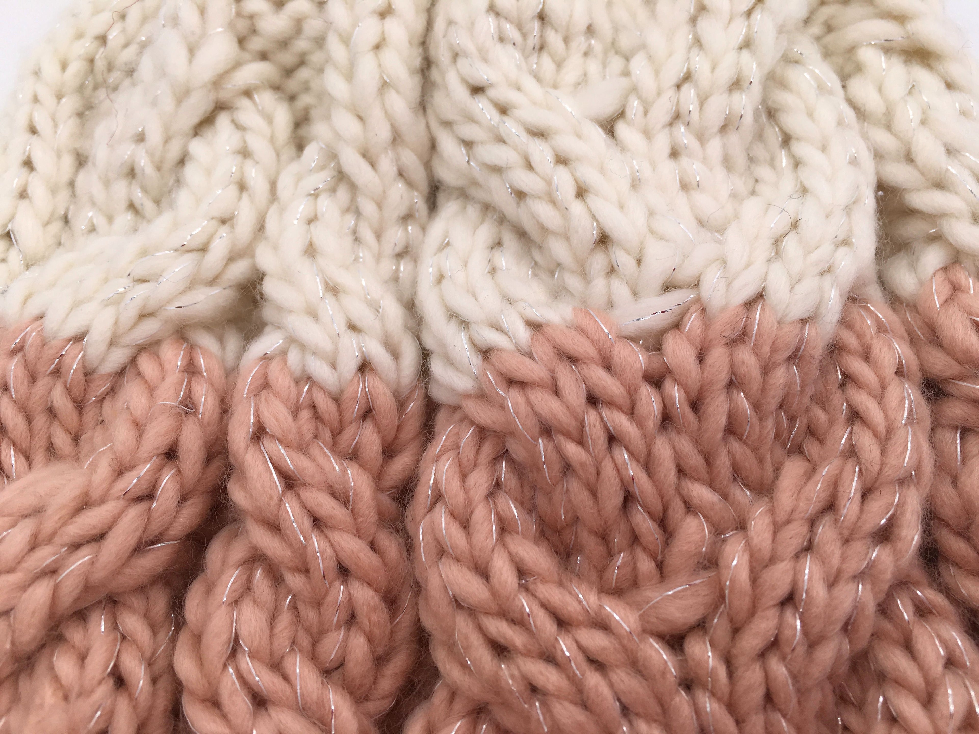 Girls Knitted Fashion Winter Beanie Hat Winter Warm Hat with Pompom with Lining