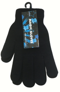 1-3Pair  ADULTS Magic Gloves Stretch Winter Black Ladies Womens One Size Warm Soft