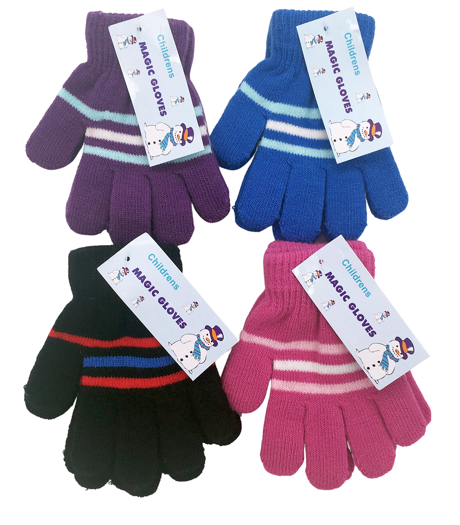 1-3Pairs Kids Girls Boys Childrens Toddlers MAGIC Winter Stretch GLOVES KIDS