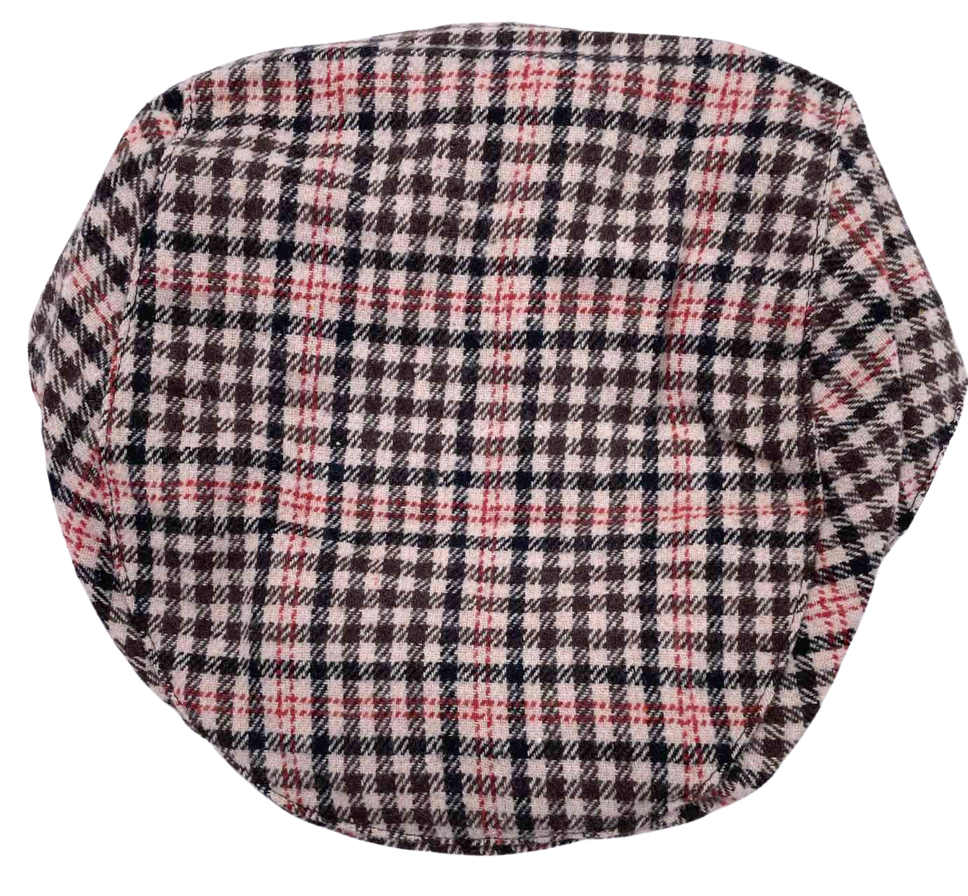 MENS TWEED CHECK FLAT CAP VINTAGE HERRINGBONE WOOL MIX