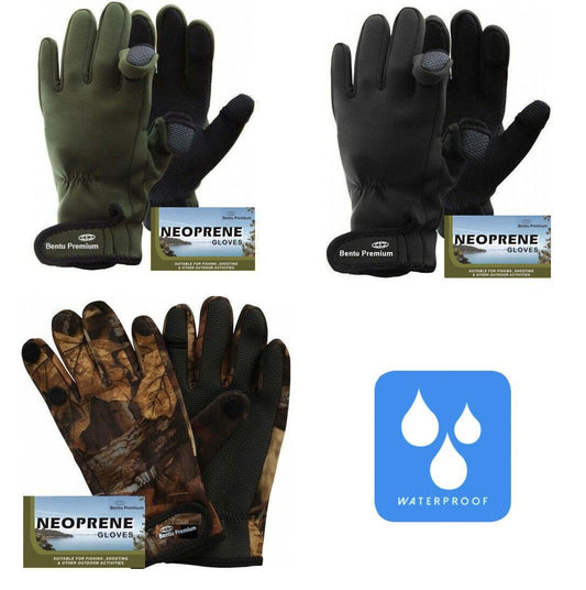 Neoprene Gloves Folding Fingers, Fishing - Shooting - Hunting - S/M,M/L,XL