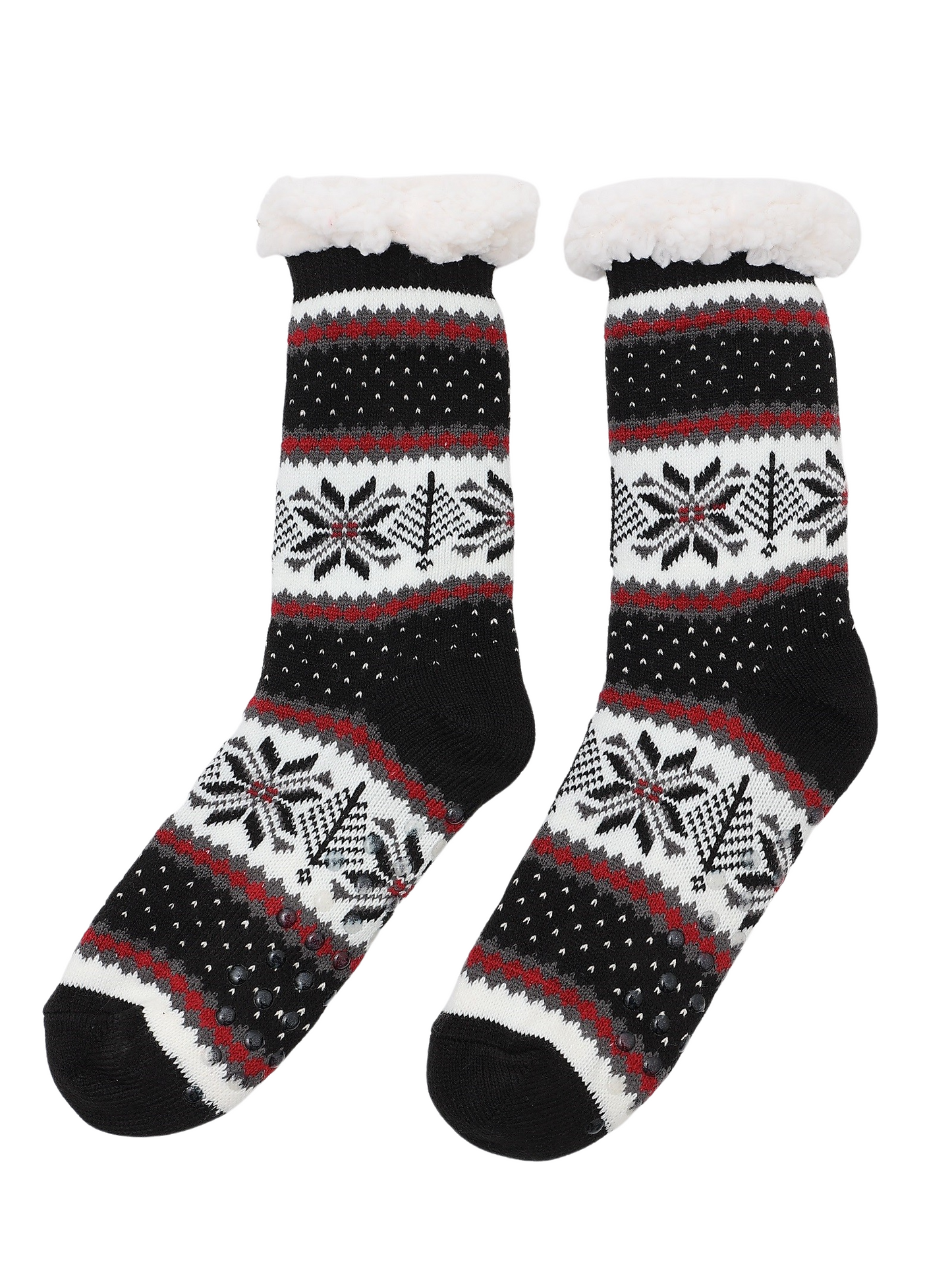 Mens Fluffy Sherper Slipper Socks Fleece Cute Warm Soft Cosy knitted Anti-slip Winter Warmer