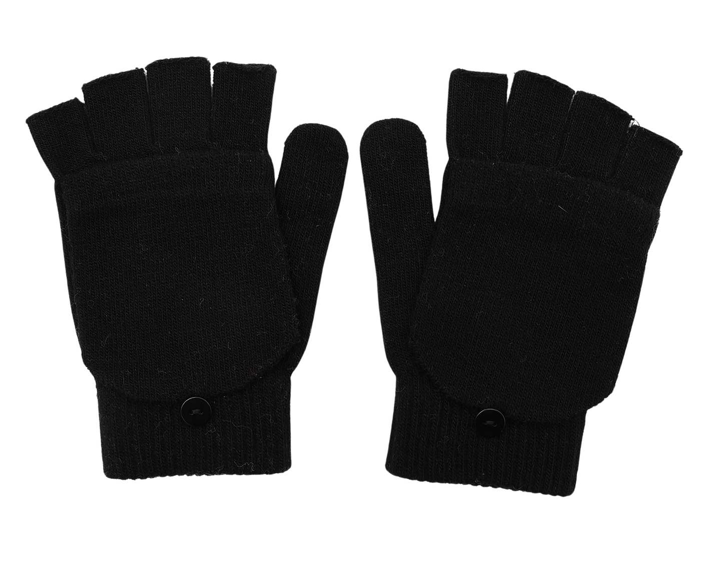 Magic Combo Fingerless & Full Mittens Gloves Stretchy One Size Fits Most