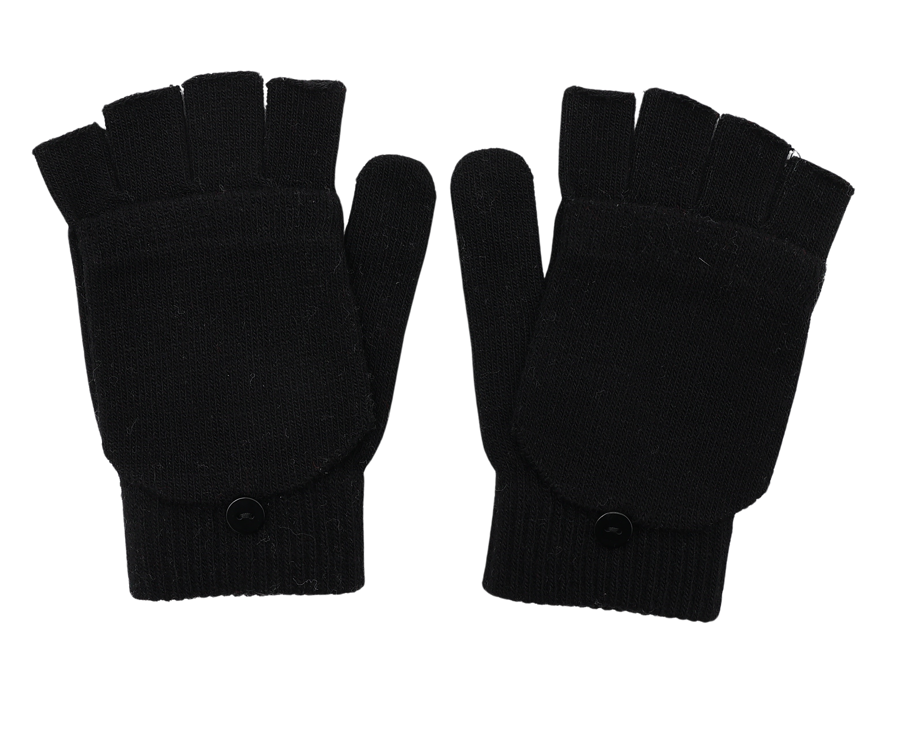 Magic Combo Fingerless & Full Mittens Gloves Stretchy One Size Fits Most
