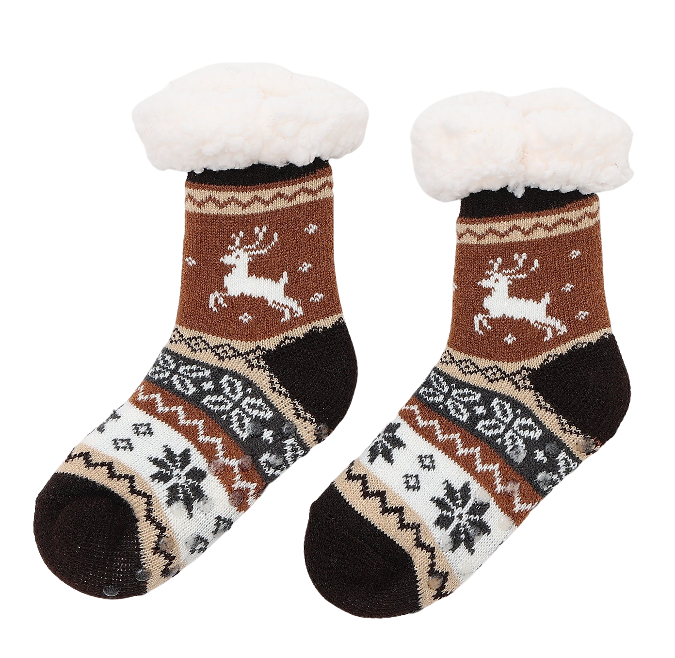 Children Fluffy Slipper Socks Cute Warm Soft Cosy knitted Anti-slip Winter Warmer