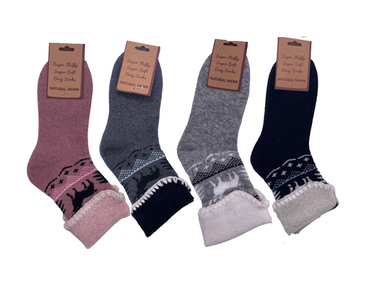 Ladies COSY Winter Warm Angora SOCKS