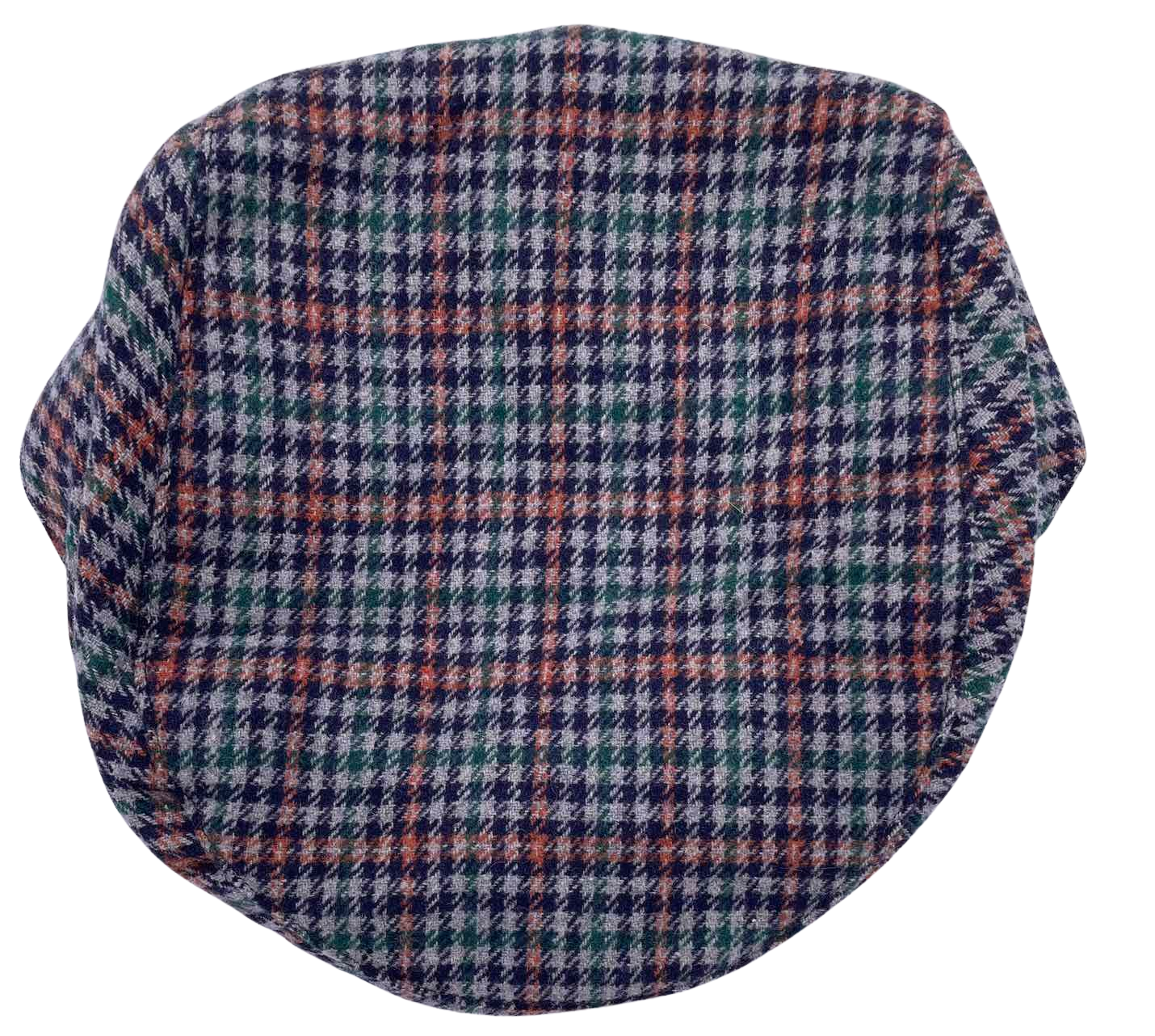 MENS TWEED CHECK FLAT CAP VINTAGE HERRINGBONE WOOL MIX