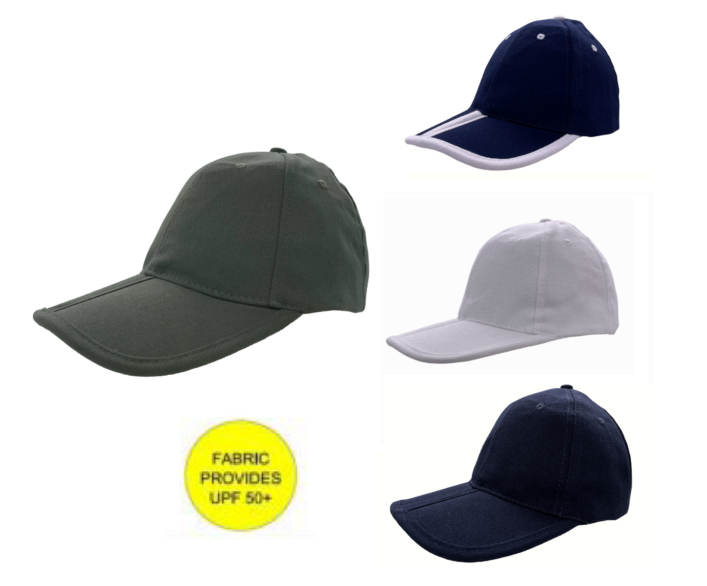 Mens 6 Panel FOLDABLE BASEBALL CAP One Size Various Colours