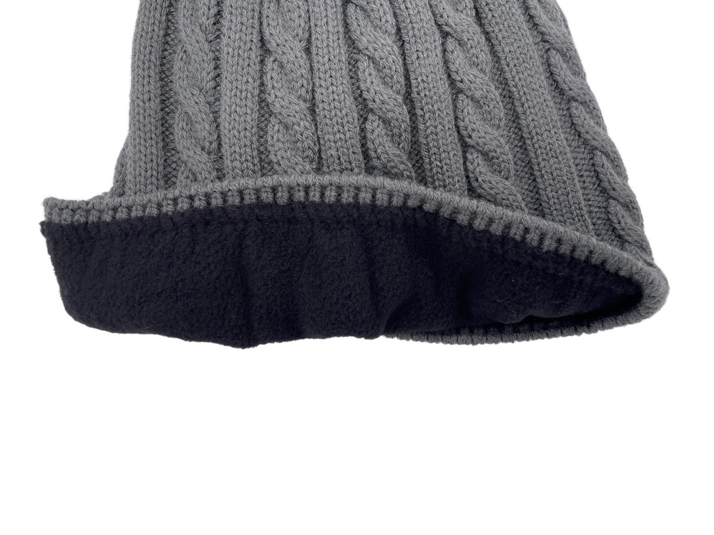 Mens Winter Knitted Rib Beanie Hats with Fleece Lining 3958