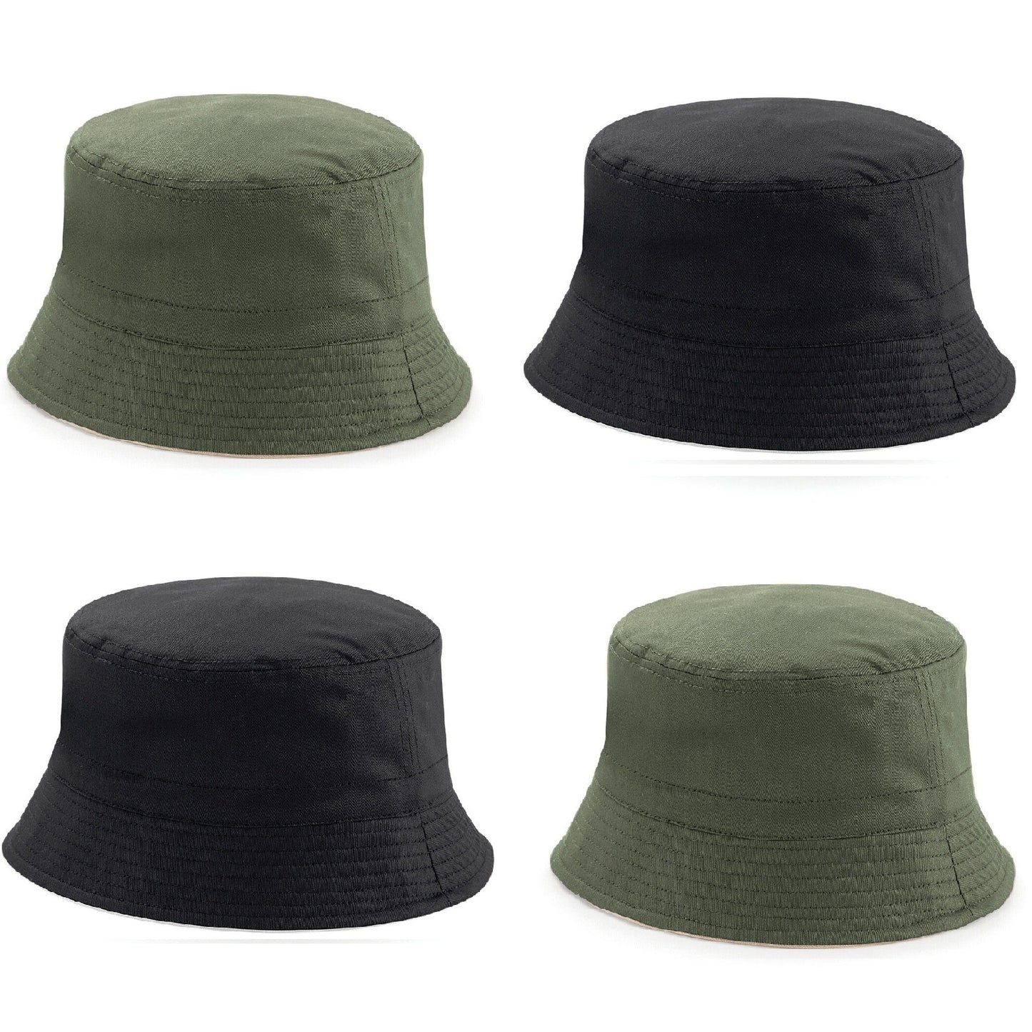 UNISEX Reversible Bucket Hat, 100% COTTON, Twill Bucket Hat UPF 50+