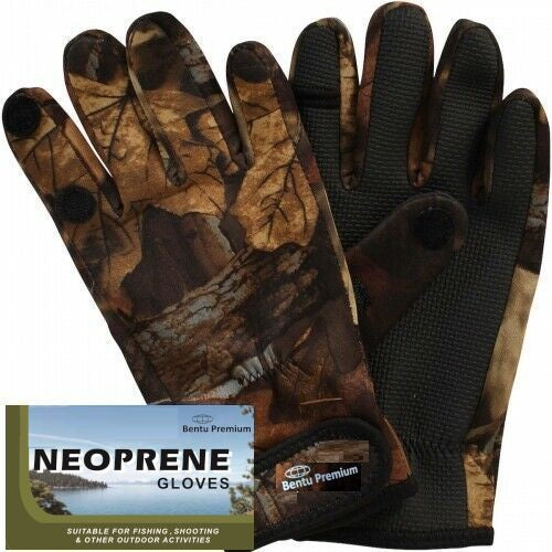 Neoprene Gloves Folding Fingers, Fishing - Shooting - Hunting - S/M,M/L,XL