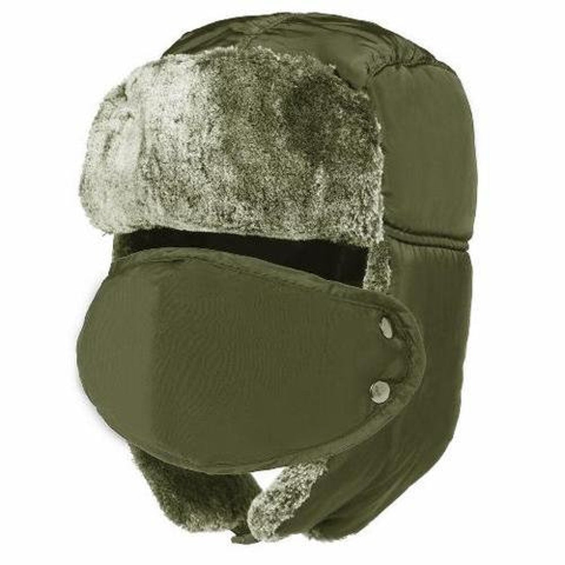 Adults Waterproof Thermal Trapper Hat with Mouth Covering Feather Lined Winter Hat