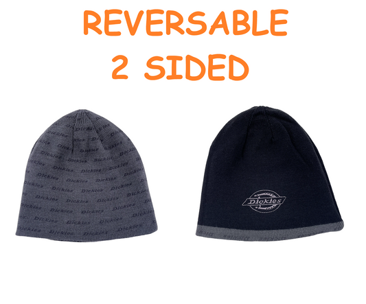 Reversible Adults Mens 2 SIDES Winter Warm Genuine Beanie Hat Lined HAT
